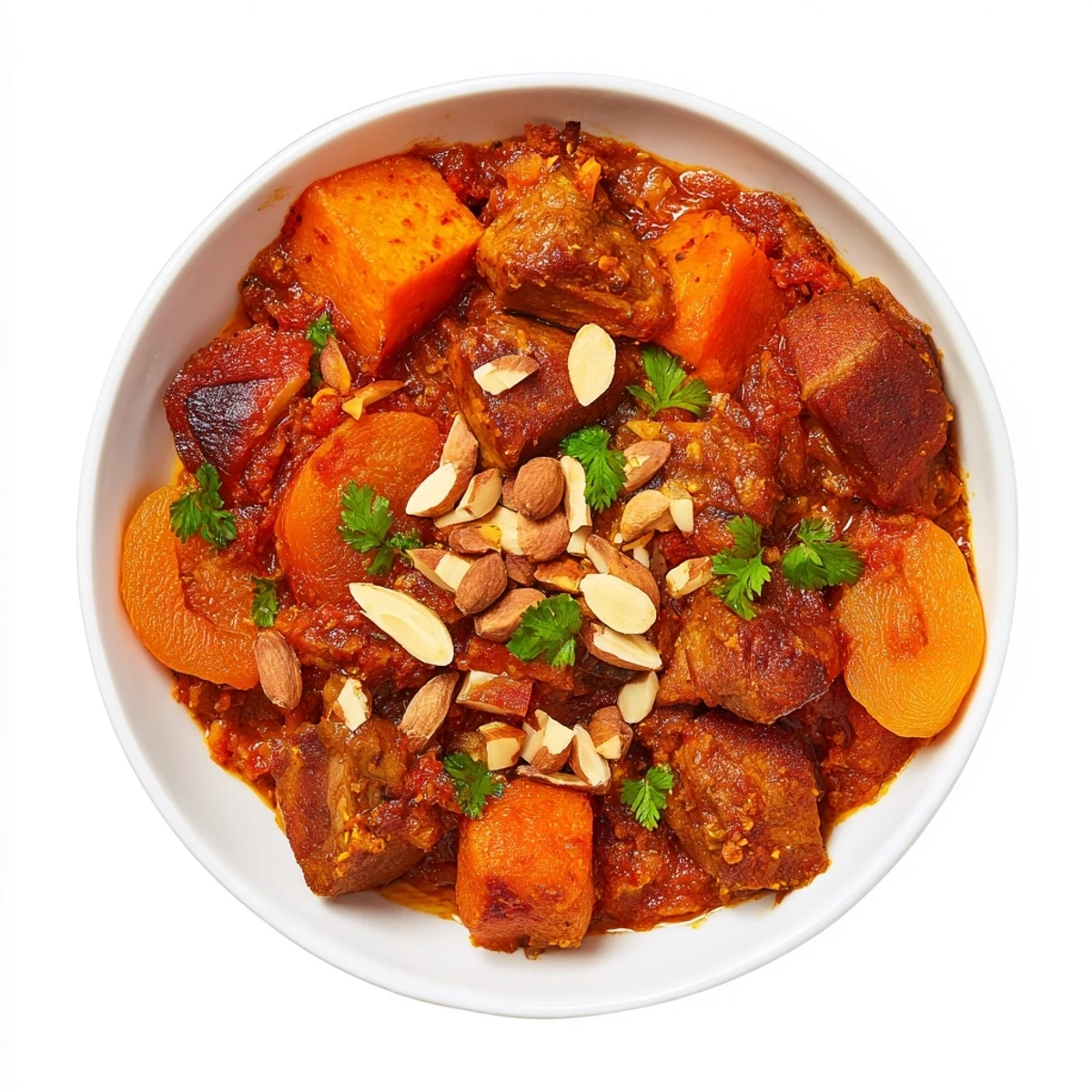 Tender slow-cooked lamb shoulder in the Slow Cooker Moroccan Lamb Tagine with warm cumin and cinnamon spices.