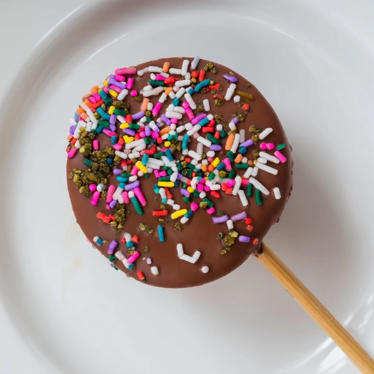Chocolate marshmallows on a stick arranged on parchment paper, ready to chill and serve at a festive party or casual gathering.