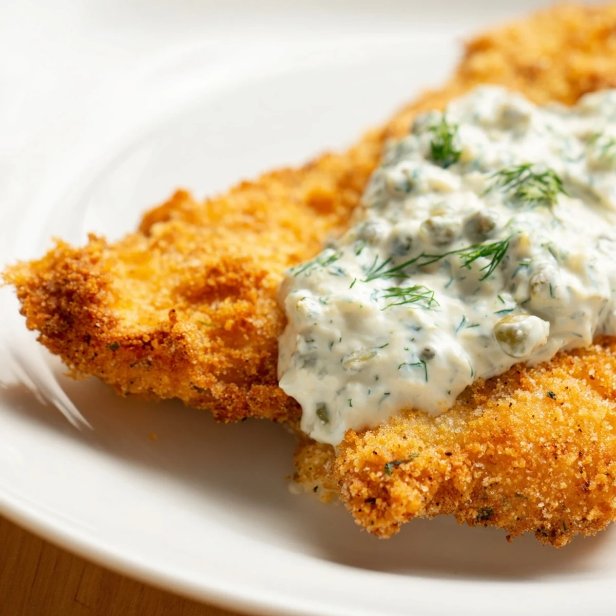 Crispy Cajun Fish Fry with golden crust and spicy seasoning, paired with tangy tartar sauce for a Southern-inspired meal.