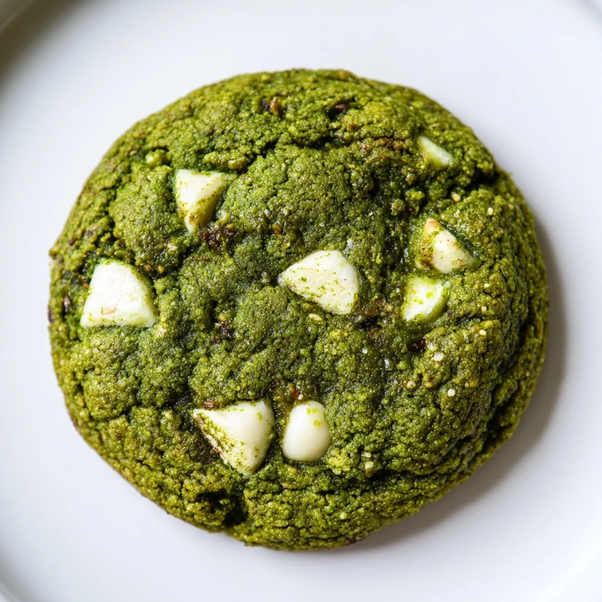 Chewy Green Matcha Cookies with White Chocolate arranged on a cooling rack, ready to enjoy.