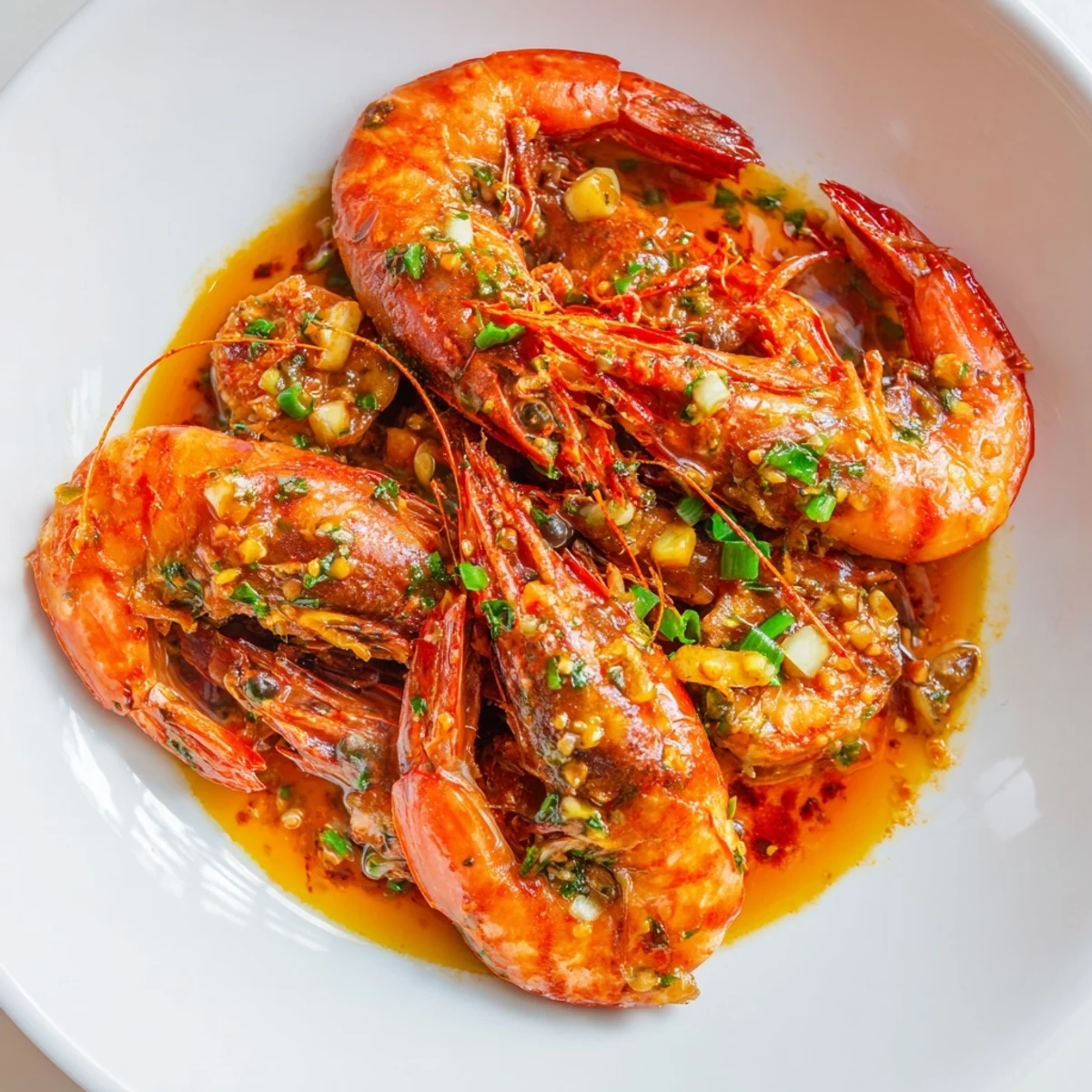 New Orleans BBQ Shrimp with French Bread served in a rustic skillet with crusty bread for dipping.