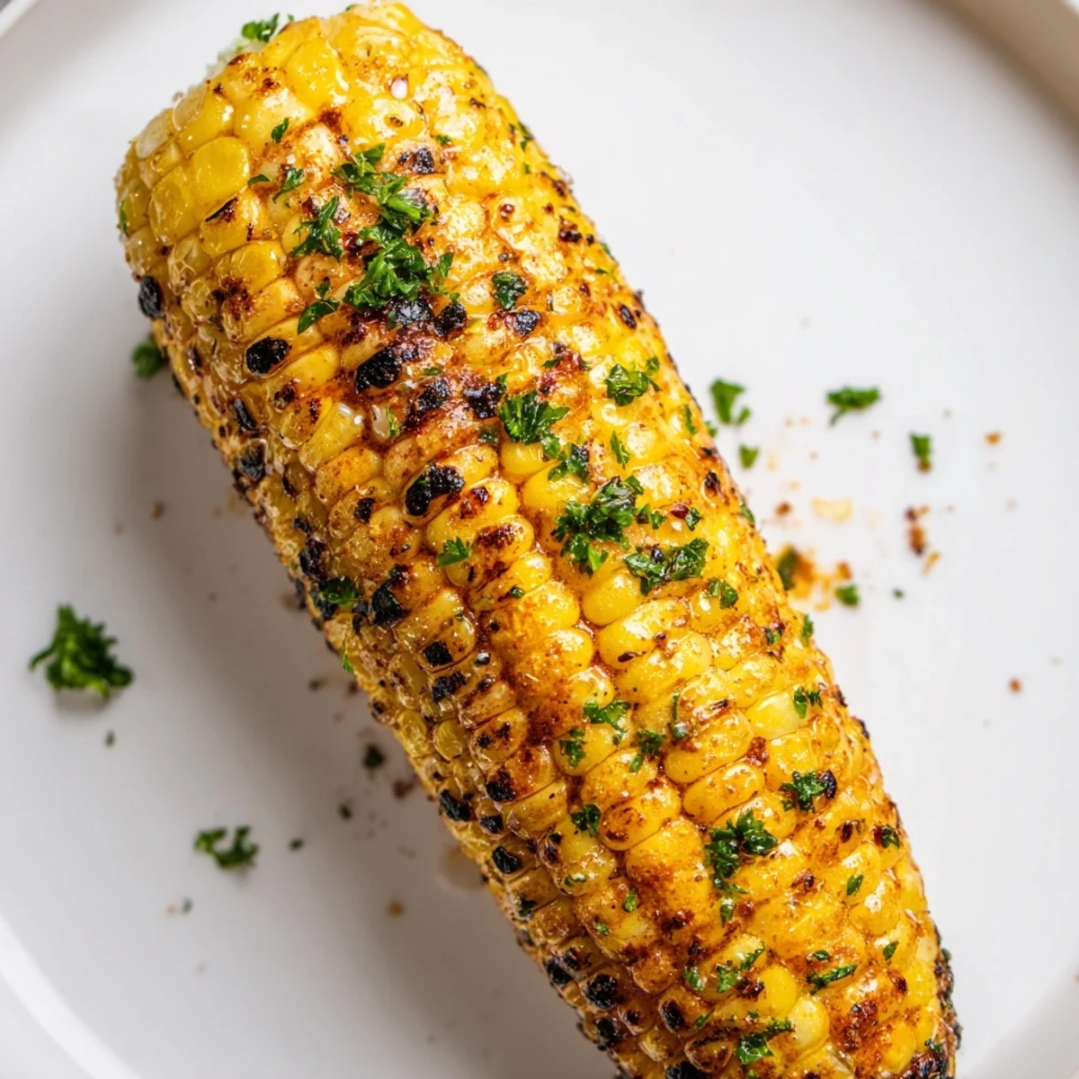Cajun Spiced Roasted Corn on the Cob features smoky kernels and a charred finish, perfect for a backyard cookout.