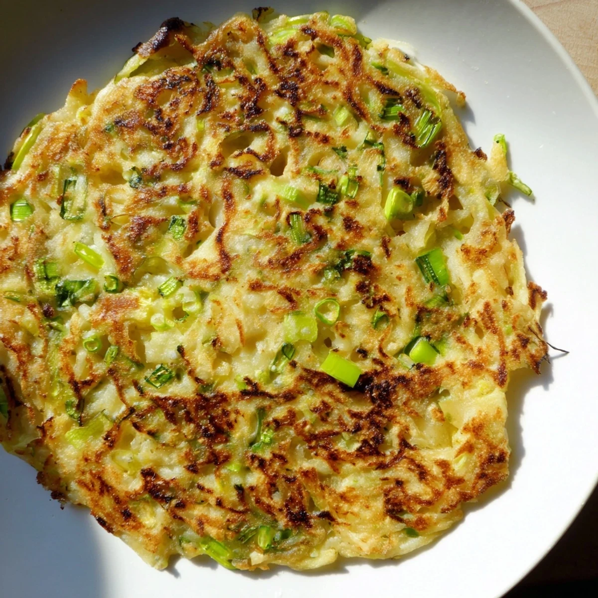 Serving platter of Irish Boxty Potato Pancakes with Scallions beside sour cream and smoked salmon.