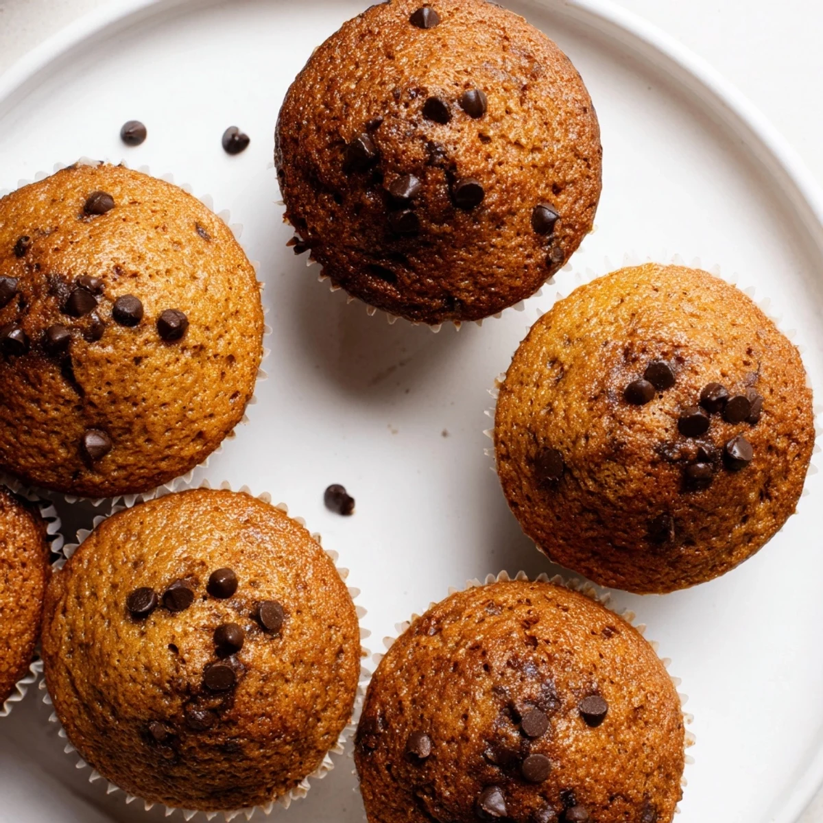 Twelve French Roast Coffee Muffins with Mochi Flour are arranged in a muffin tin.