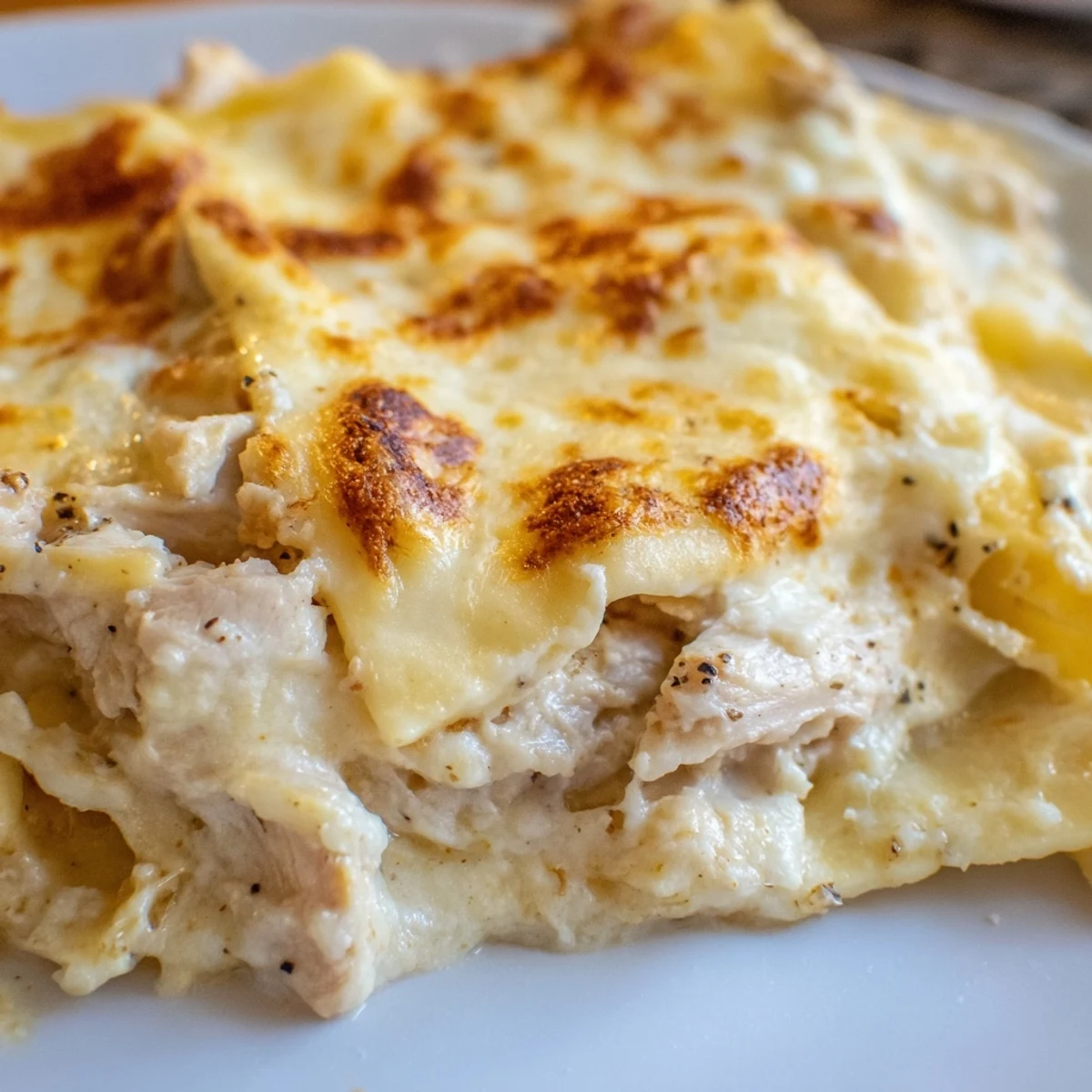Chicken Alfredo Baked Ravioli