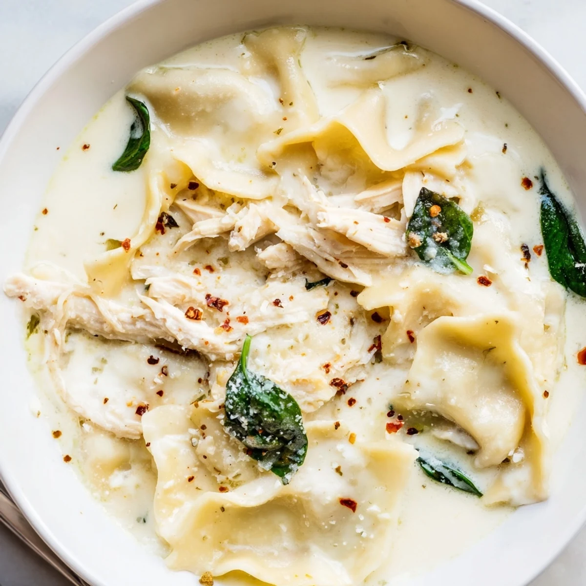 Quick White Lasagna Soup