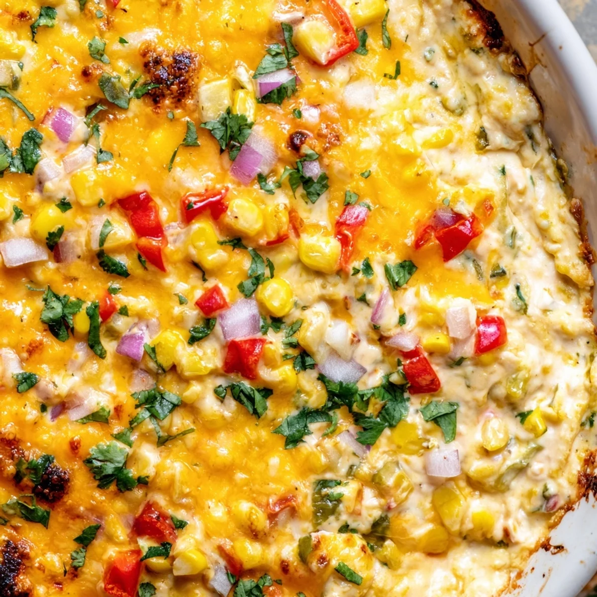 Golden brown spicy jalapeno cowboy cream cheese dip served warm with tortilla chips nearby