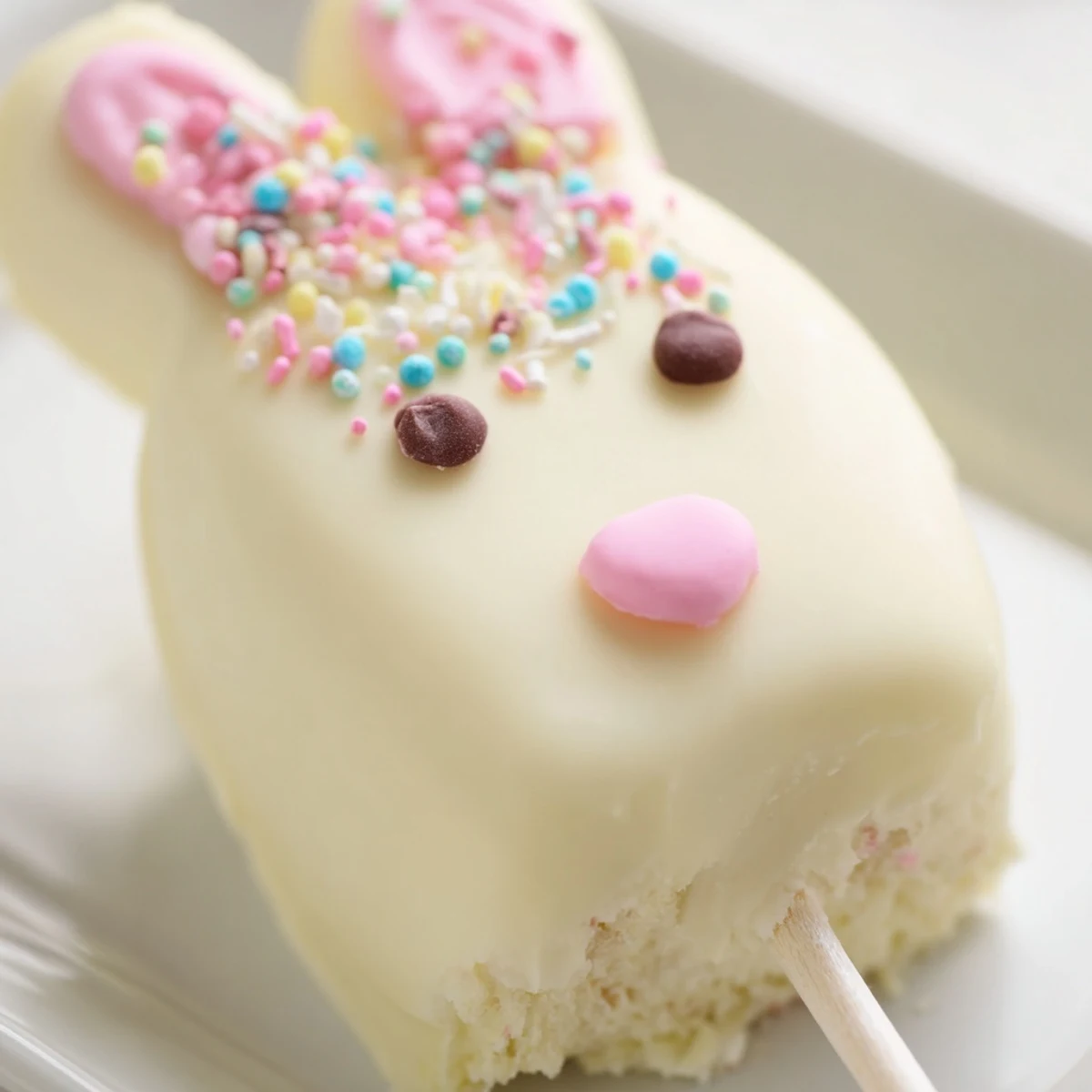 White chocolate bunny cakesicles