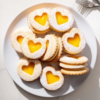 Meyer Lemon Curd Linzer Cookies