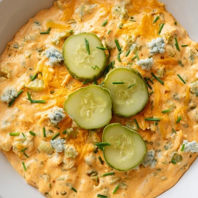 Buffalo Pickle Dip For Game Day