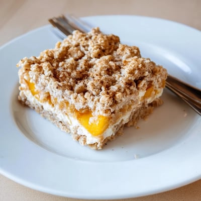 Peaches And Cream Crumble Bars
